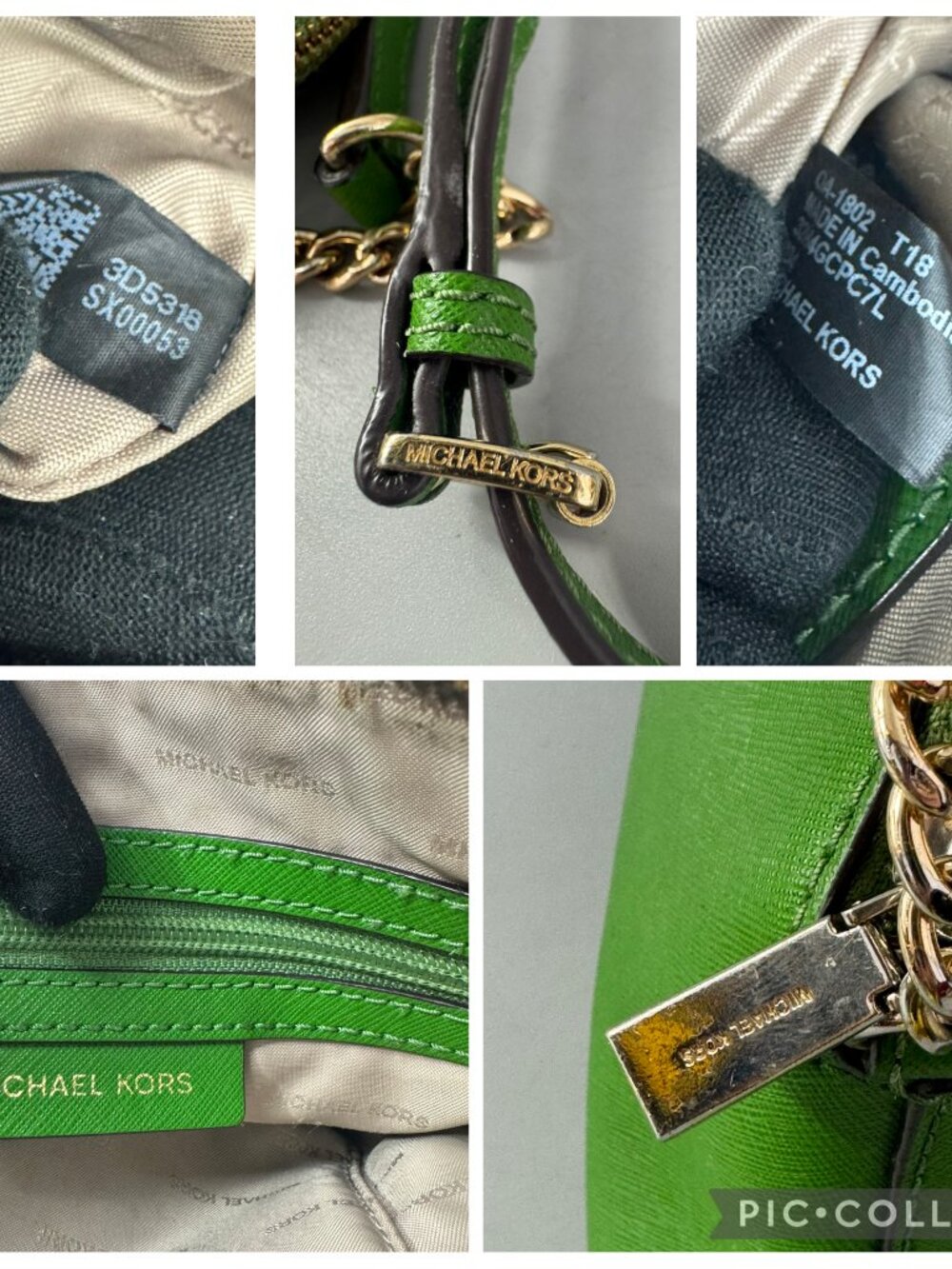 Michael Kors Green Saffiano Leather Crossbody Bag - Picture 11 of 15